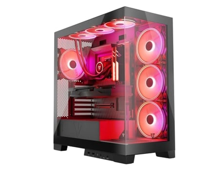Caja Semitorre ATX MODECOM Volcano SPACE APEX ARGB (Negro - Mini-ITX - mATX - Midi-Tower)