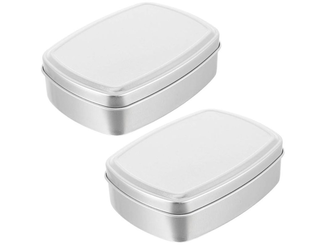 2026-set De 2 Cajas De Jabón De Aluminio Con Tapa, Portátiles Para Viaje Y Hogar, 150ml