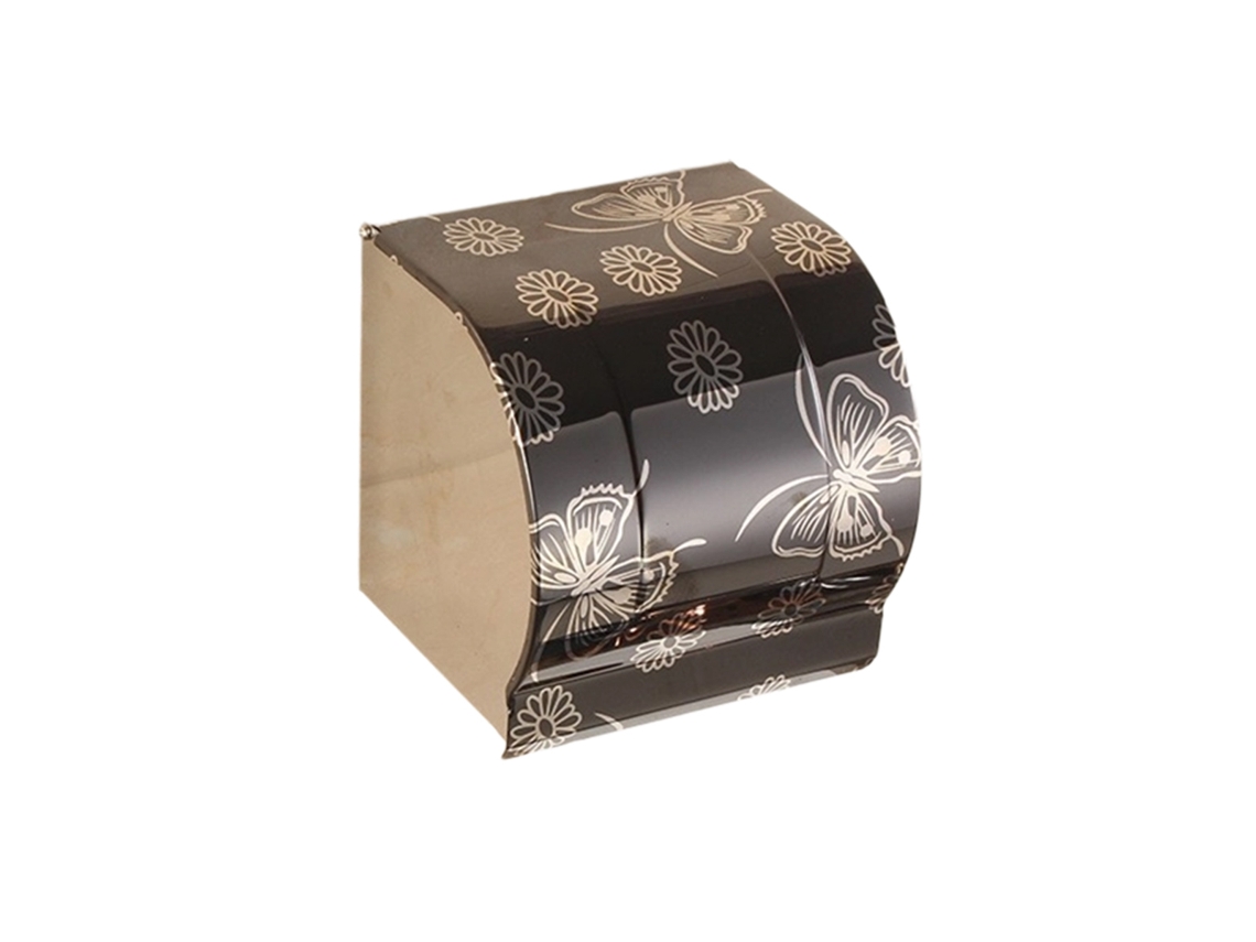 Portarrollos de papel higiénico de acero inoxidable, elegante y funcional, resistente al agua y con funda protectora, ideal para decorar tu hogar.