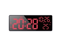 Termómetro digital LED ZYBLSSBB con reloj, alarma y temporizador.