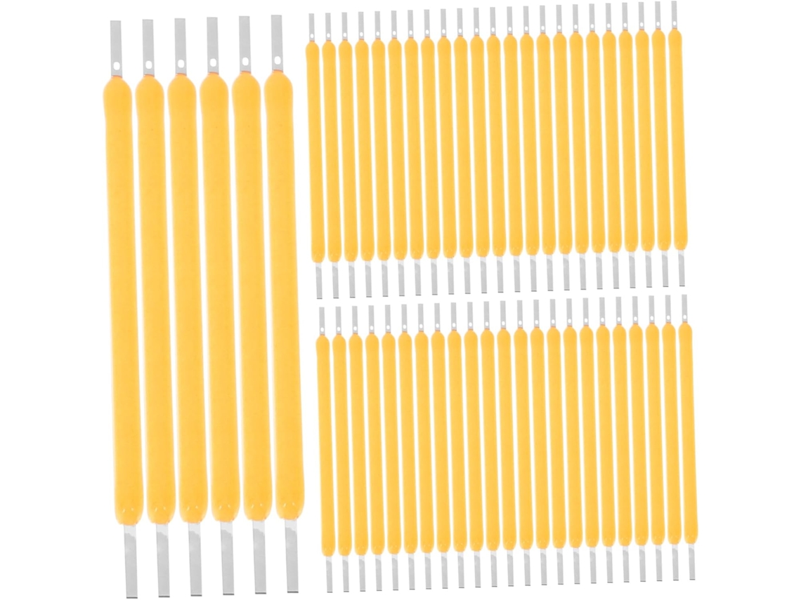 Pacote Com 100 Filamentos De Led Rígidos, Luz Quente 2700k, 3v, 38mm, 120ma, Acessórios.