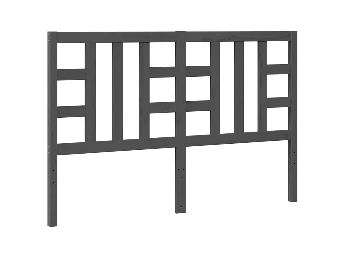 Cabecero de cama 166x4x100 cm Pino macizo gris MAISON EXCLUSIVE