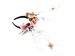 Diadema De Astas De Ciervo Y Flores, Talla Única, Accesorio De Disfraz Para Mujer Para Fiestas.