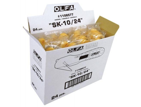 OLFA-sk-10/24-cutter de seguridad con cuchilla oculta rectangular de 17,8 mm en bolsa de plástico (caja 24)