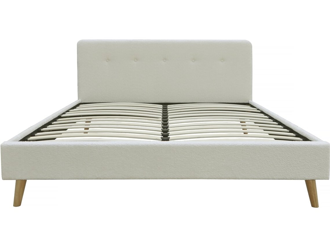 Cama con biombo bouclette Nemo'' 140x190 - Crema