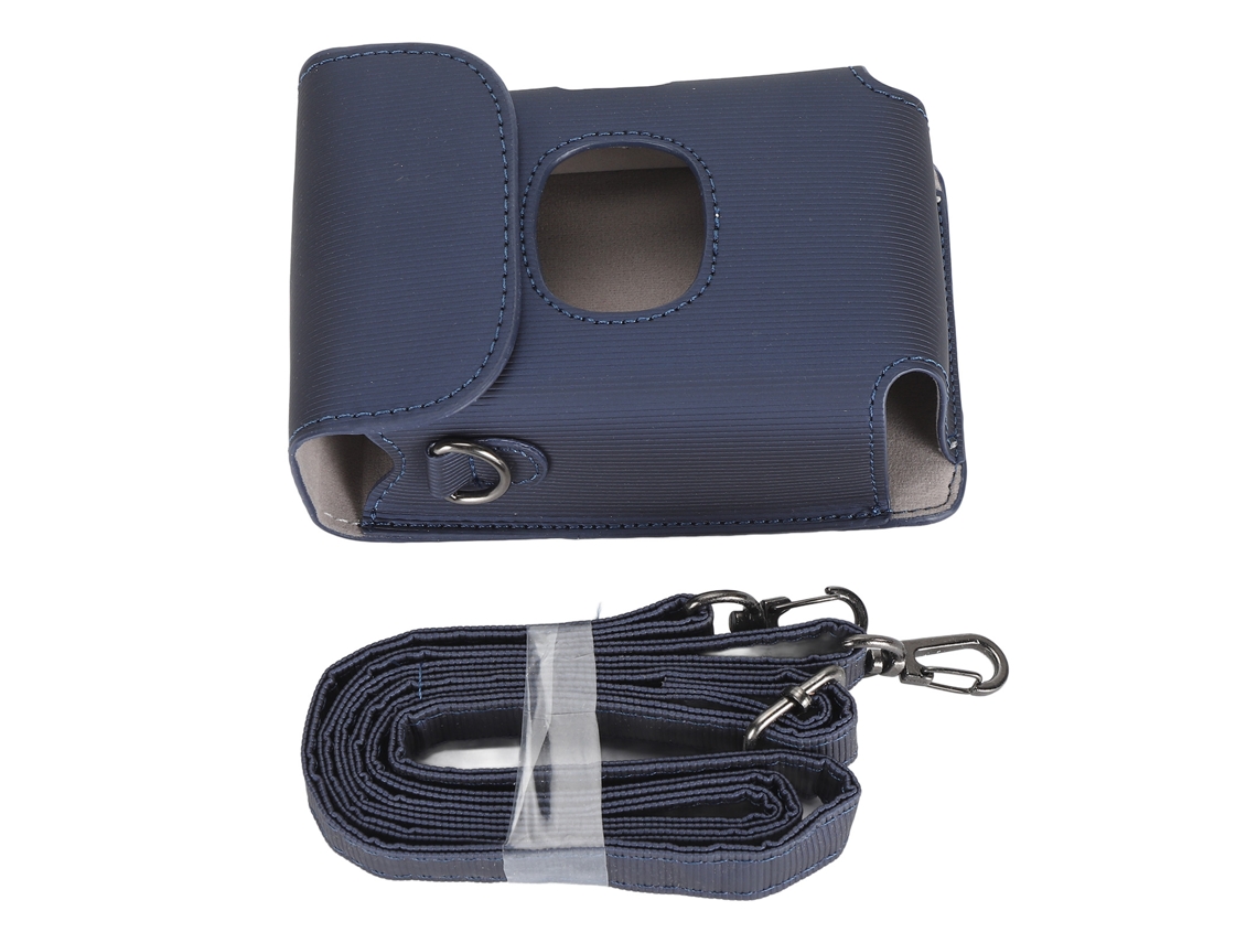 Estuche Rígido Para Impresora De Smartphone Instax Mini Link 2, A Prueba De Golpes, Bolsa De Viaje Con Correa, Azul Oscuro.
