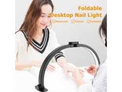 Lámpara de mesa recargable Rebe para manicura y tratamientos de belleza, con brillo y temperatura de color ajustables.