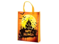 Bolsa Happy Halloween naranja de 38x30x10 cm