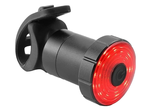 Luz trasera recargable para bicicleta, luces traseras inteligentes para bicicleta, montaje de freno, accesorio de detección, Led trasero-negro ENZONS