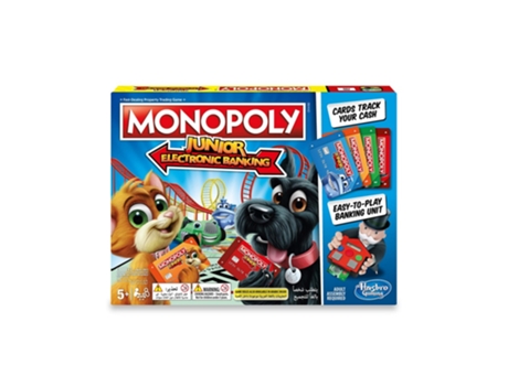Juego para Niños MONOPOLY Junior Electronic Bank (Edad Mínima Recomendada: 5 años - Versión en Inglês)