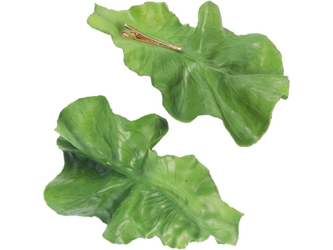 Conjunto De 2 Presilhas De Cabelo Em Formato De Alface Verde