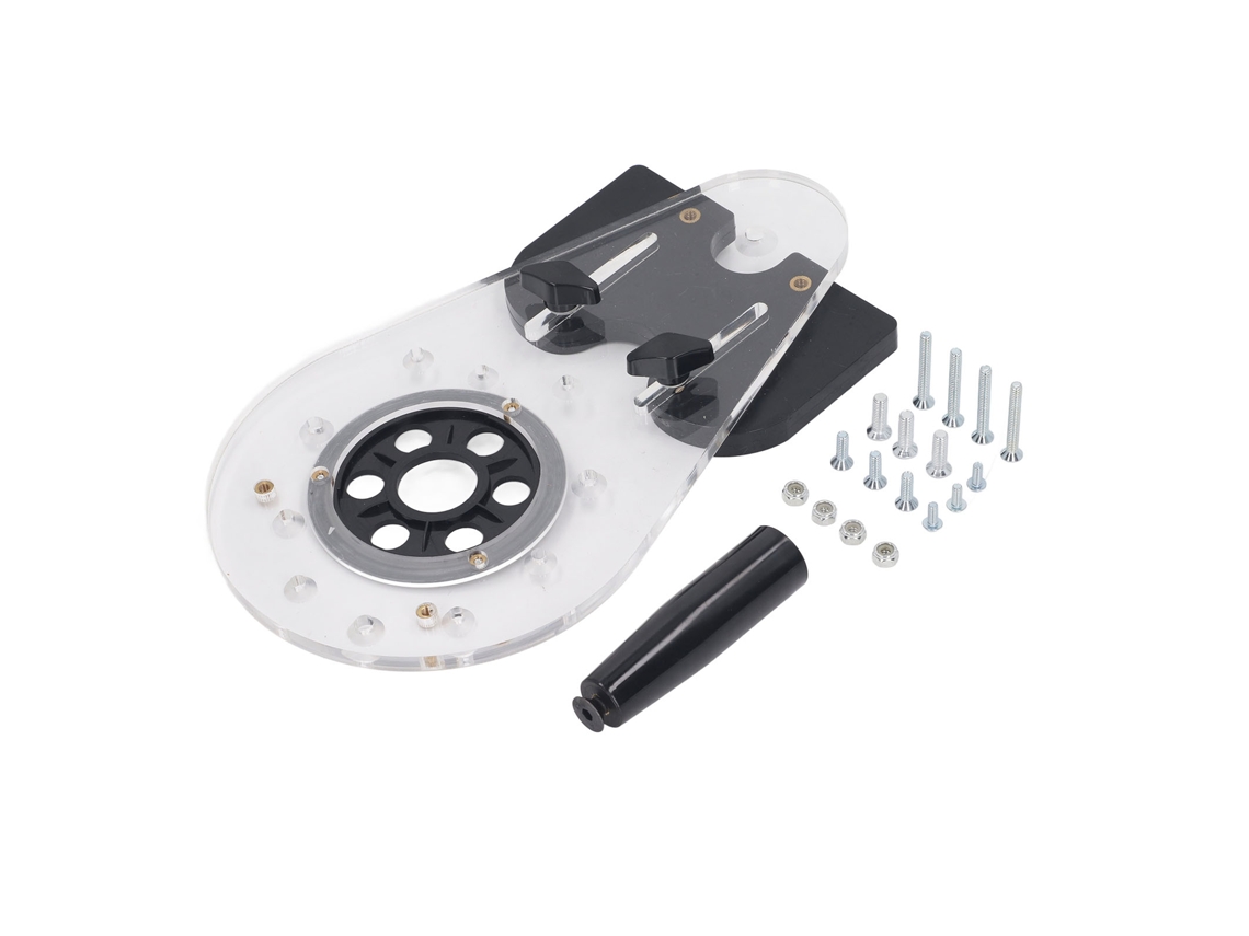 Base Ajustable De Fresadora De Acrílico Abs Con Guía De Precisión Para Corte Y Retoque.
