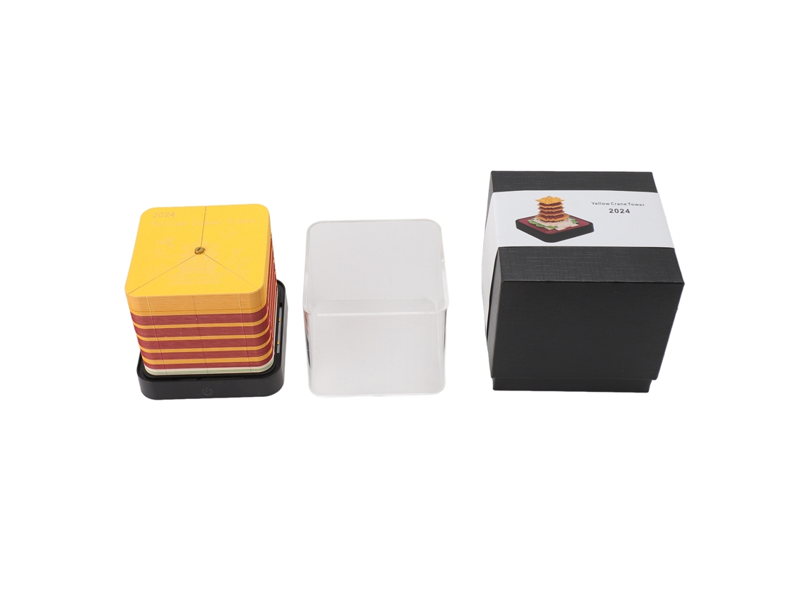 Bloc De Notas 3d 2024 Torre De Pollo Amarillo Escultura De Papel Diy Regalo Decorativo De Año Nuevo