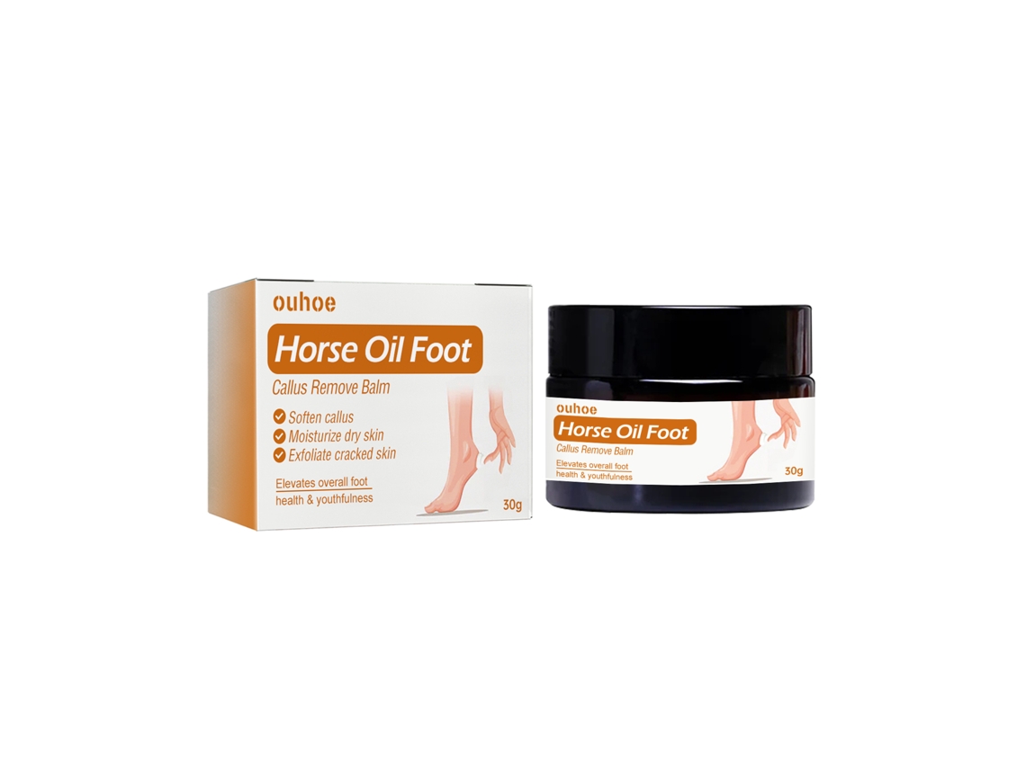Crema para el cuidado de los pies con aceite de caballo