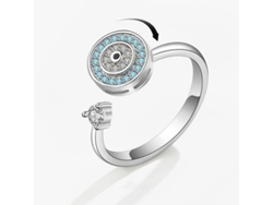 2026-anillo Giratorio Antianxiety De Ojo Malo Redondo Ajustable Anillo Fidget Spinner Oro Blanco