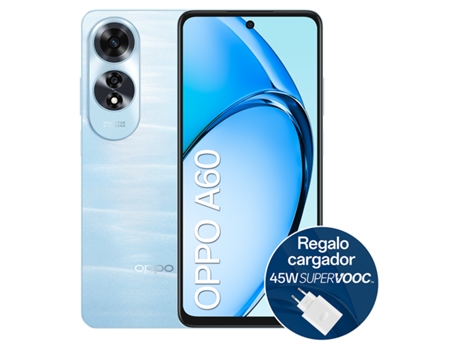 Smartphone OPPO A60 (6.67'' - 8 GB - 256 GB - Azul +W45 Blanco)