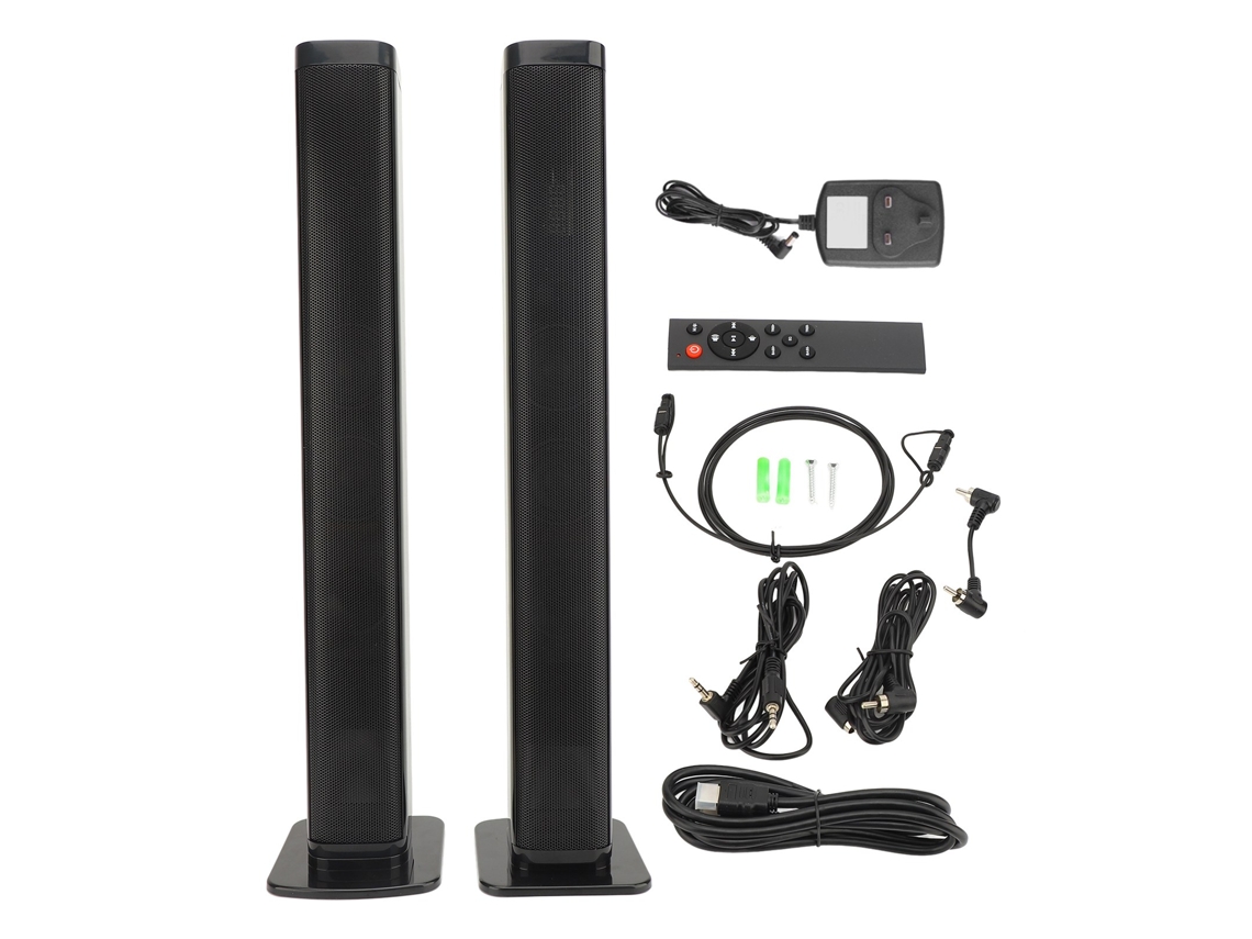 Barra de sonido Bluetooth separable para TV, altavoz de pared con cable multimedia HD para cine en casa, enchufe GB de 100 a 240 V