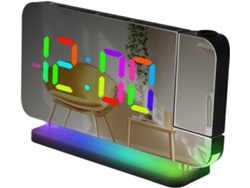 Reloj Despertador Digital Con Proyección Y Pantalla Led Giratoria De 180 Grados.