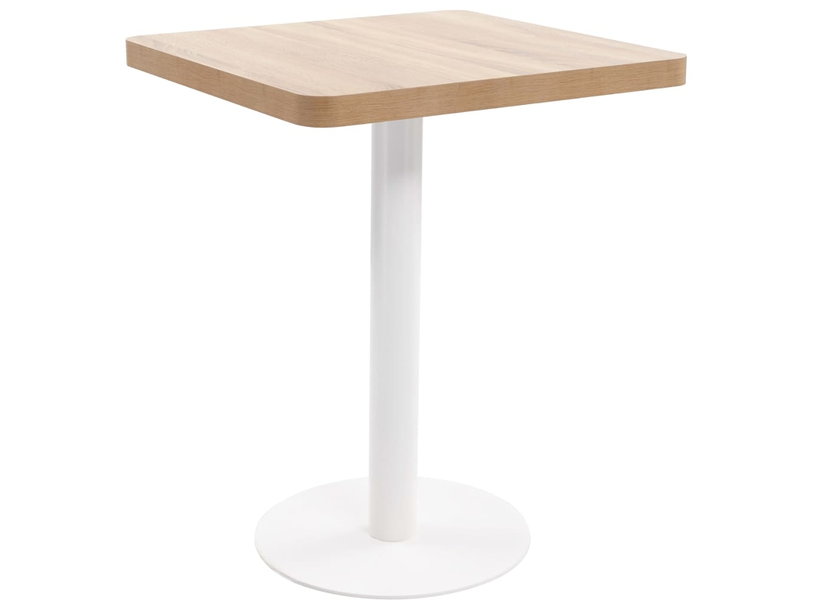 Mesa de bistró de 60 x 60 cm, MDF, marrón claro, DKD HOME DECOR