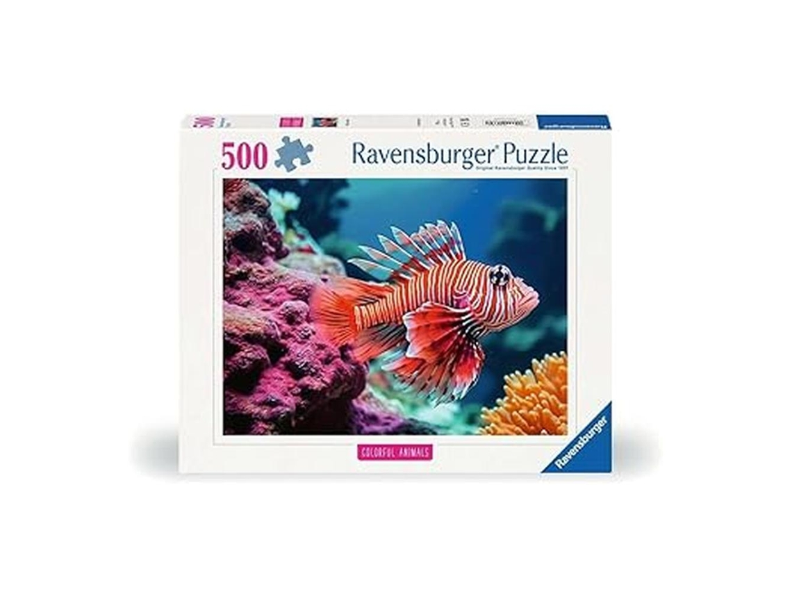 Rompecabezas de peces escorpión de animales coloridos Ravensburger de 500 piezas 12001334 P25ravensburger