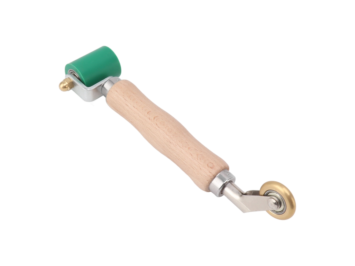 Rodillo de silicona Firstx para coser, de 40 mm, con borde de madera, para soldar PVC, TPO y EPDM.