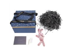 Caja de regalo con guirnalda de luces eléctricas para Navidad, cumpleaños y bodas (azul)