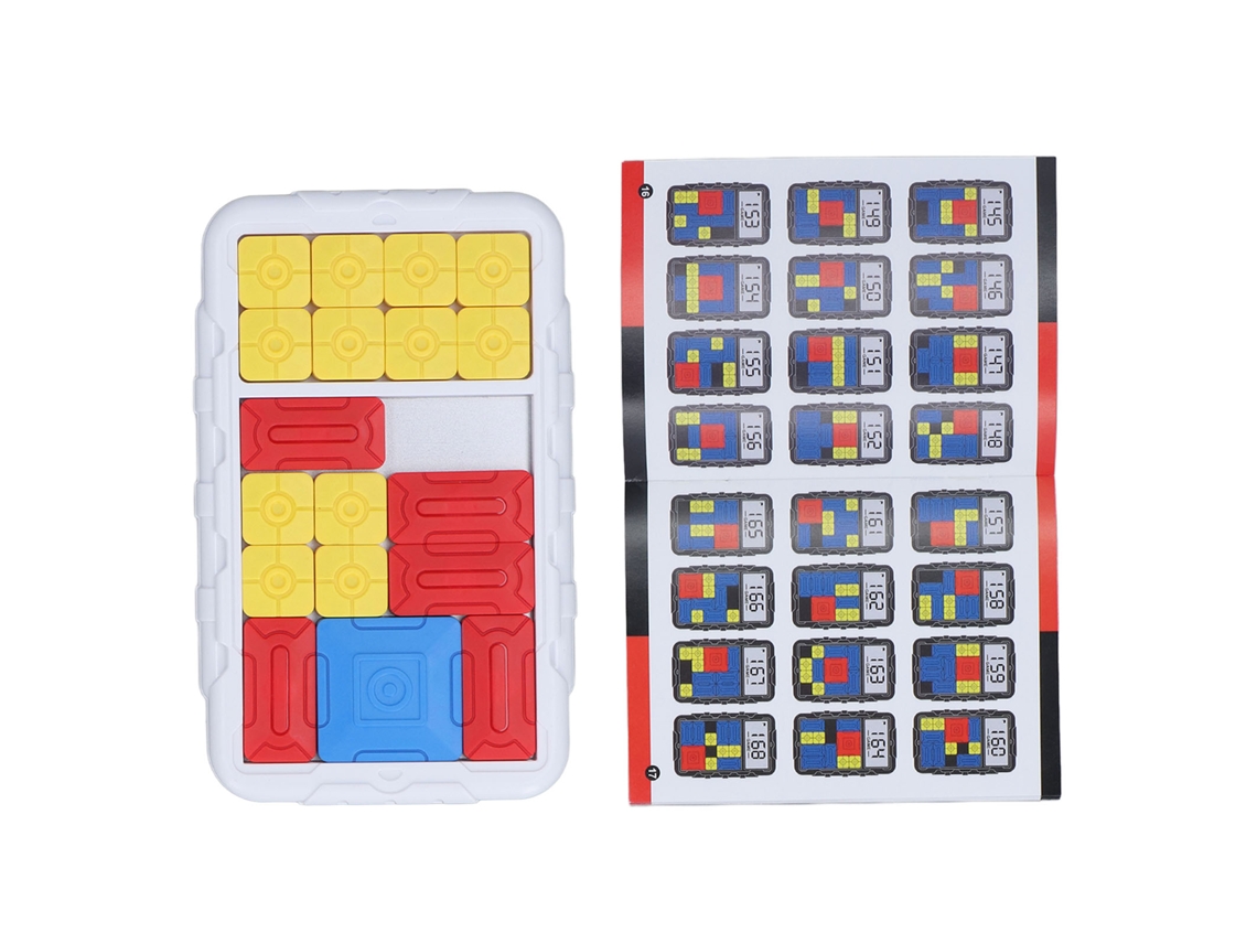 Rebe-puzzle Quebra-cabeça Deslizante para Crianças - Jogo Portátil de Tabuleiro que Desenvolve o Raciocínio Lógico - Branco