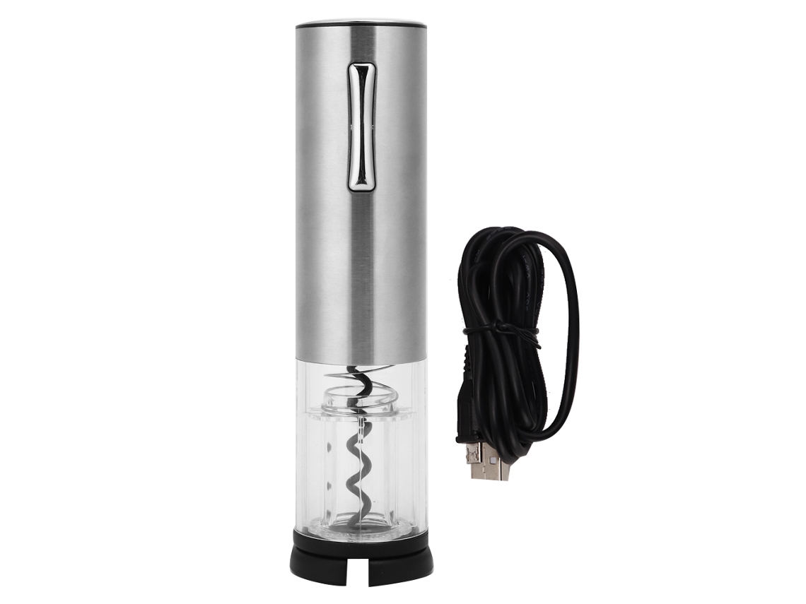 Abridor de vino automático eléctrico inteligente, recargable por USB, para botellas de vino y más
