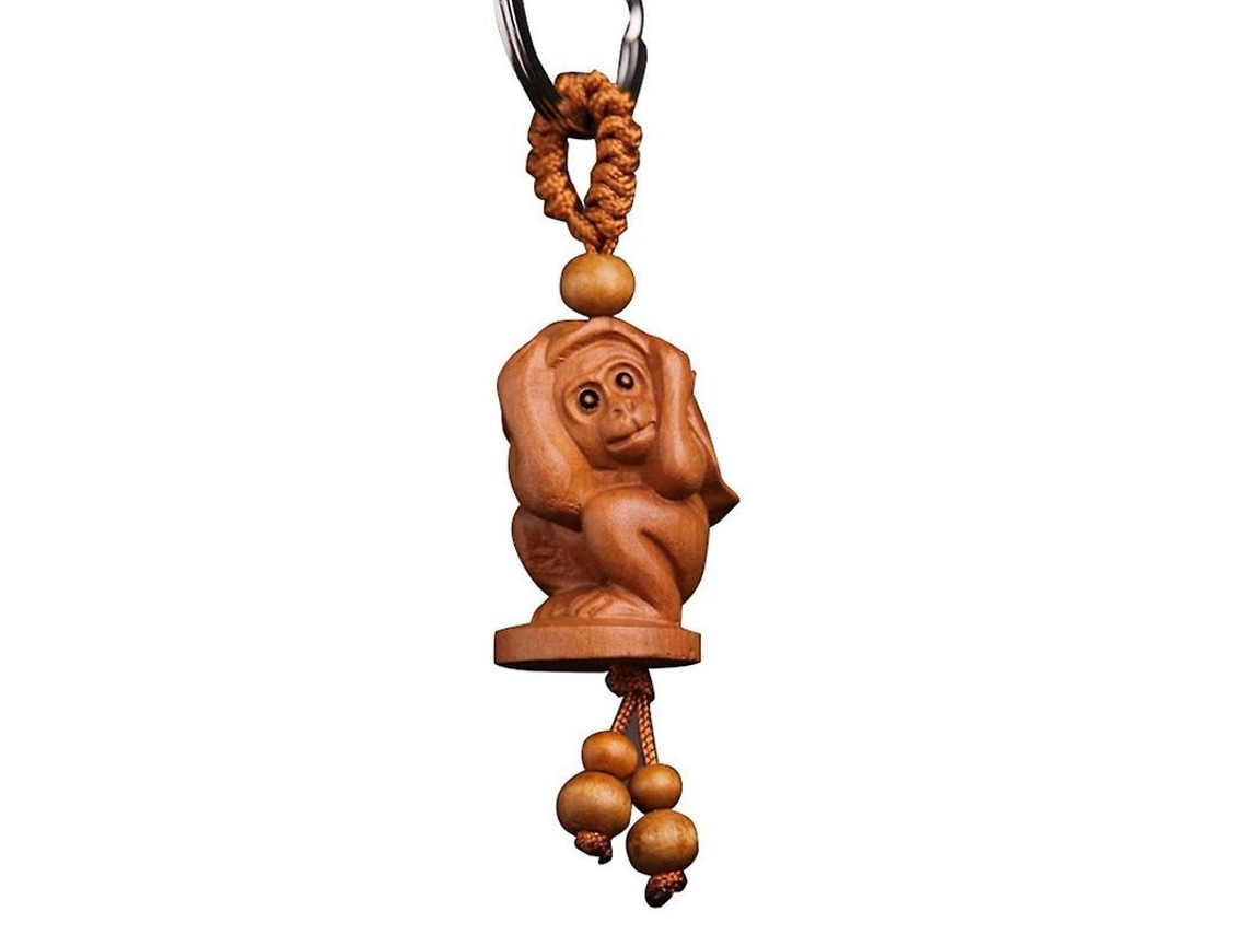 Colgante De Madera Con Diseño Del Zodíaco Chino Tallado, Llavero, Anilla Para Llaves, Decoración De Bolso, Regalo, Bosaid