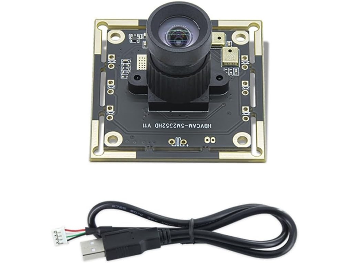 Módulo De Cámara 2k De 5 Mp Con Micrófono Integrado, Conexión Usb Plug And Play Y Lente.