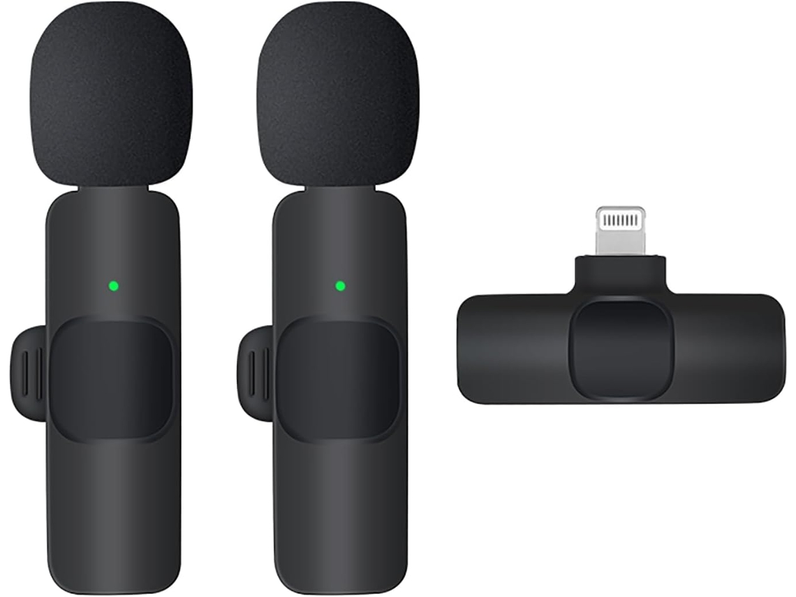Micrófonos De Solapa Inalámbricos Chrui Para 2.4 G Con Retardo Ultrabajo (para Iphone 14 Y Modelos Anteriores)