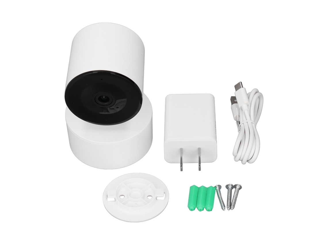 Cámara De Seguridad Wifi Para Interiores De 2,4 Ghz Y 1296p Con Visión Nocturna Infrarroja, Seguimiento De Movimiento E Intercomunicador Bidireccional.