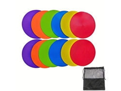 (12 Piezas) Marcadores De Fútbol Redondos, Planos Y En Forma De Cono, Adecuados Para Entrenamiento.