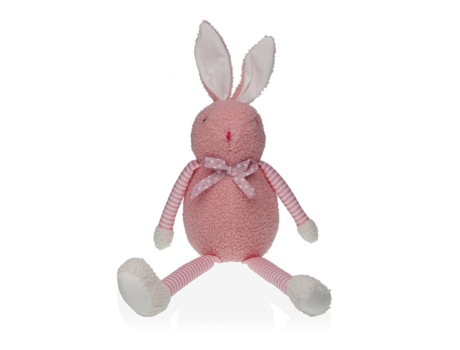 Sujetador de puerta VERSA Conejo Rosa Textil 26 x 34 x 32 cm
