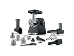 Picadora de carne Bosch Serie 6 Mfws660b 500 W, 3 rejillas, color negro