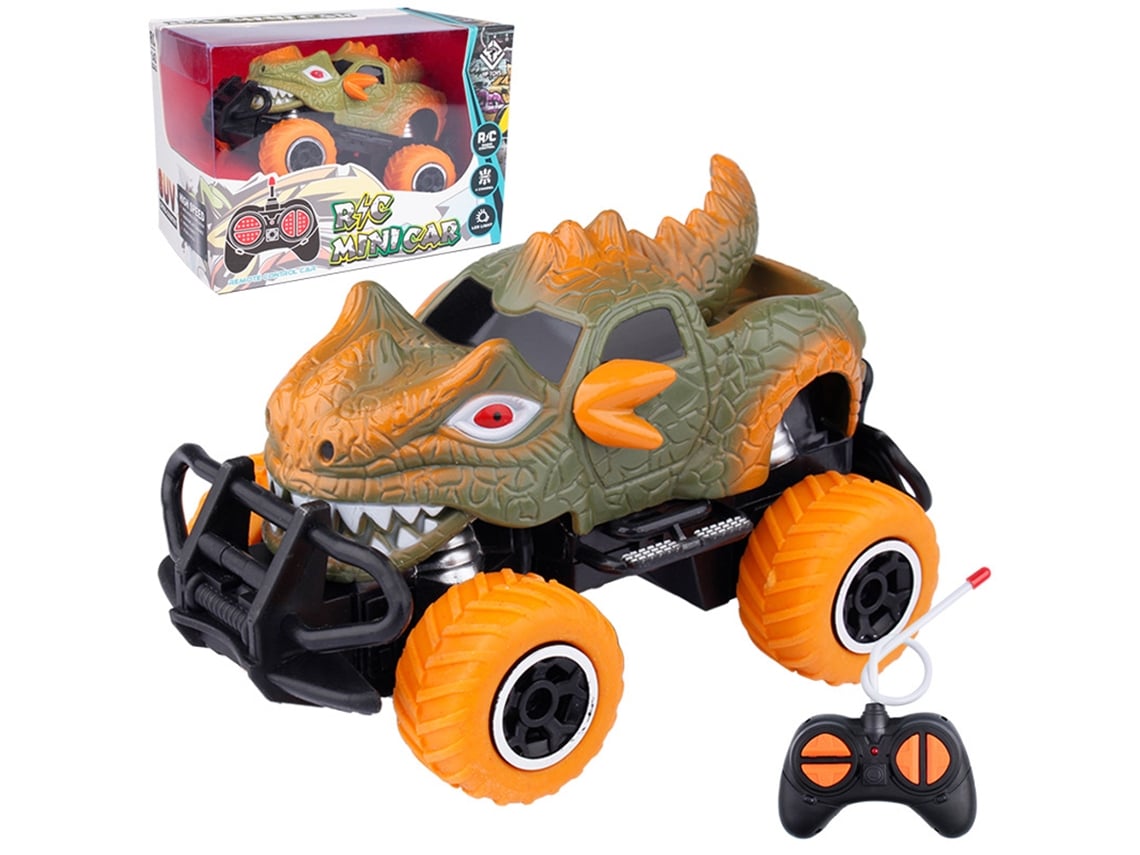 Mini Coche Teledirigido De Dinosaurio Monstruo Para Niños Con 4 Canales