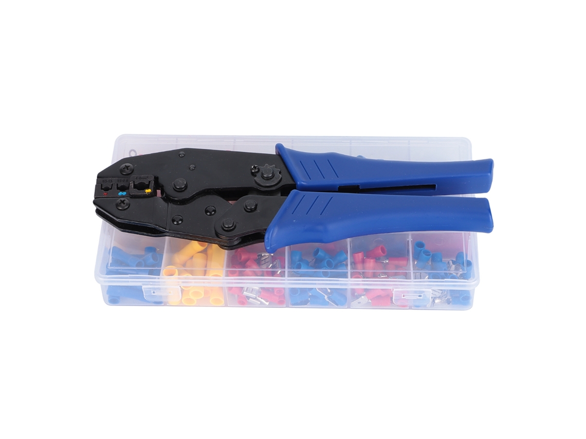 Omni-kit De 300 Conectores Aislados Para Cables Eléctricos Con Alicate De Crimpado Y Caja De Almacenamiento