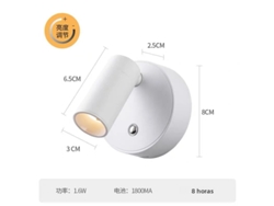 Lámpara De Lectura Led Recargable Por Usb (blanco/blanco Cálido) Con Base Magnética E Interruptor Táctil