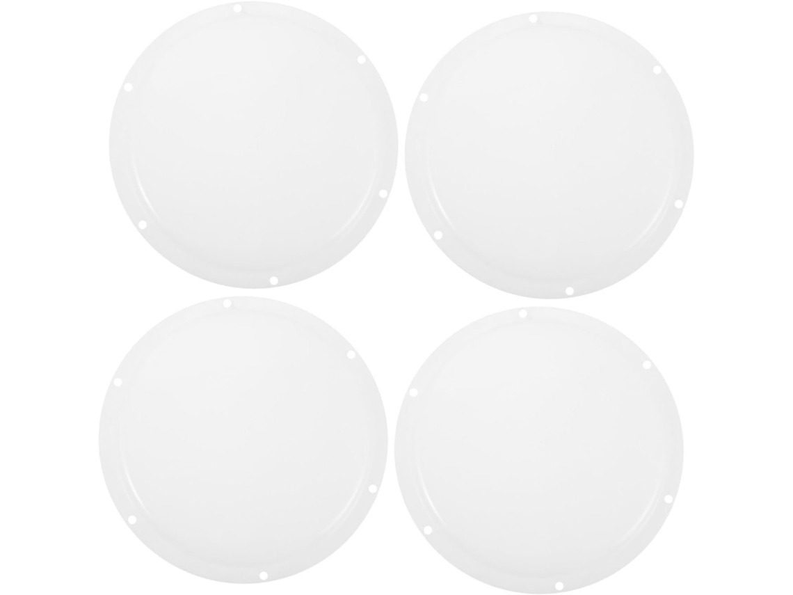 Cubierta Redonda Para Luminaria Con Difusor Antirreflejo En Plástico Blanco, 4 Piezas Para Cocinas Y