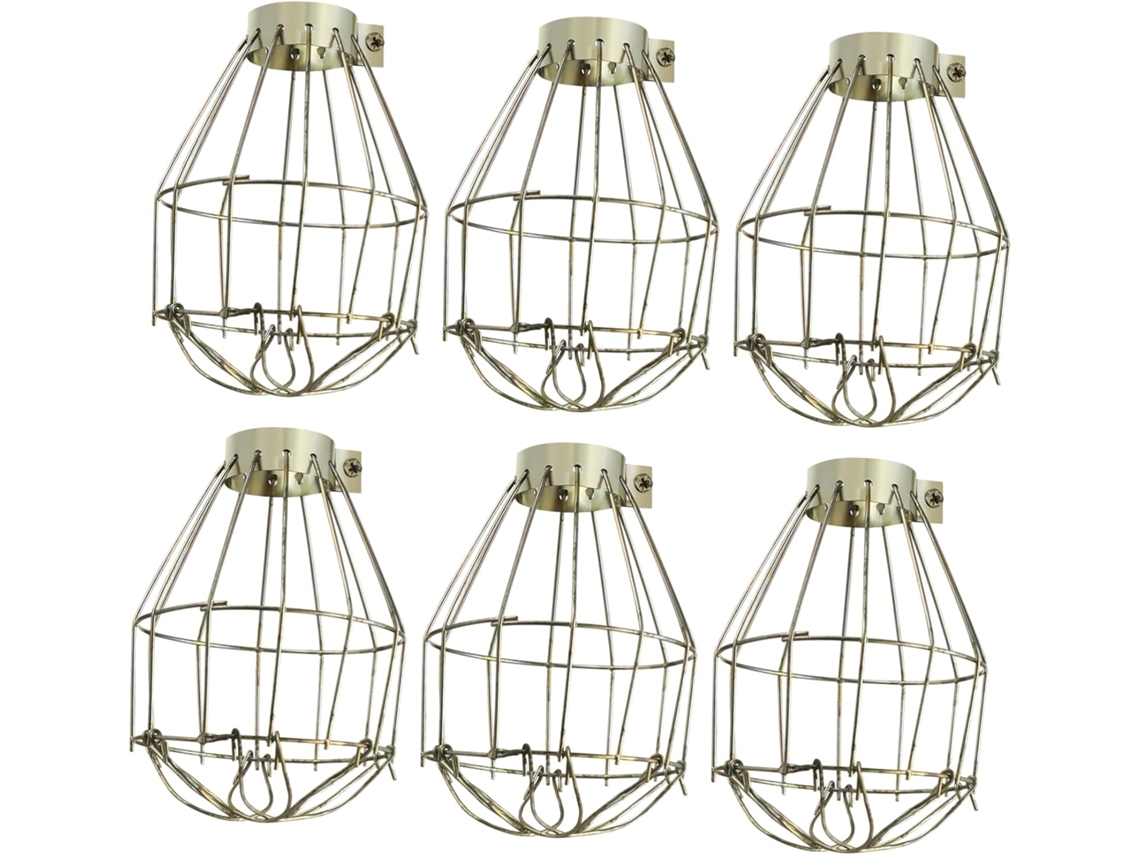 Juego De 6 Cubiertas Metálicas Para Bombillas De Lámparas Colgantes De Estilo Industrial.
