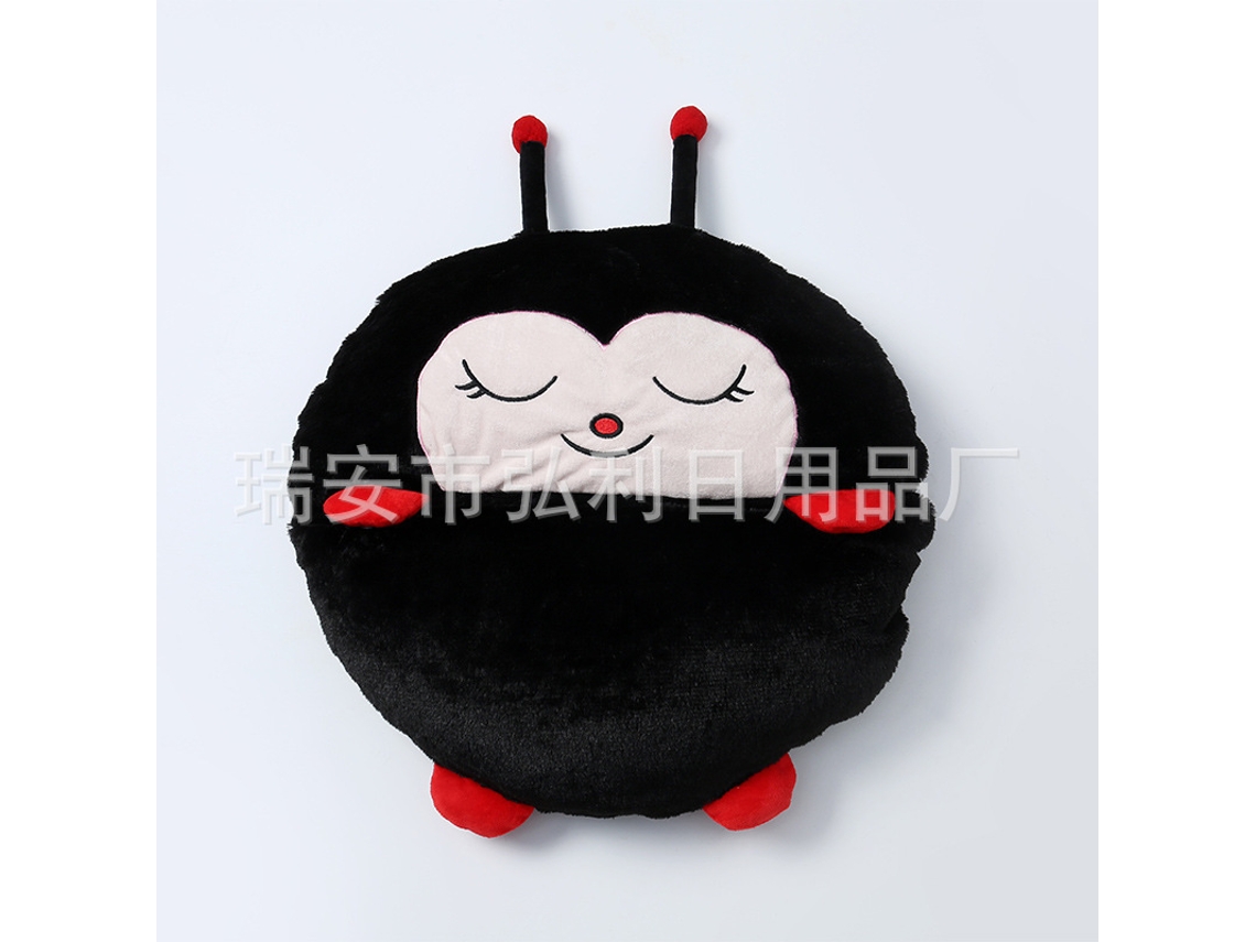 Saco de Dormir de Pelúcia Cartoon Joaninha Preta/135*50Cm