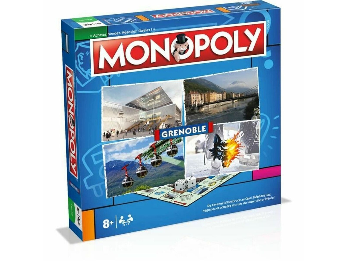 Juego Colectivo WINNING MOVES MONOPOLY Grenoble (Edad Mínima Recomendada: 8 años - Versión en Francés)