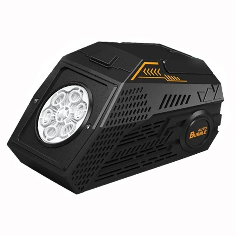 Máquina De Burbujas Eléctrica (negra) Con Luces, Juego Para Fiestas Al Aire Libre, Regalo Para Niños
