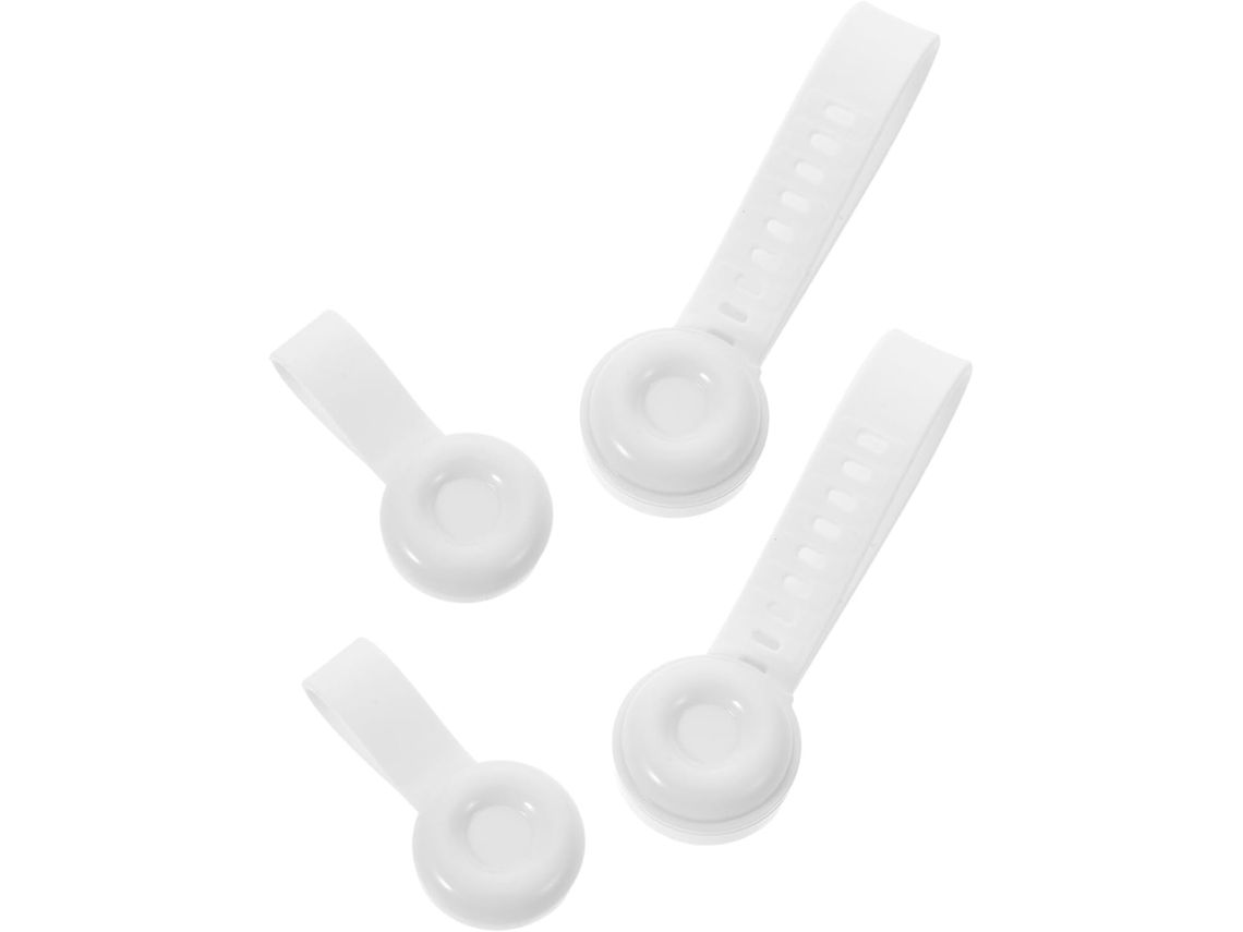 Juego De 2 Pares De Elevadores De Asiento De Inodoro Autoadhesivos Blancos
