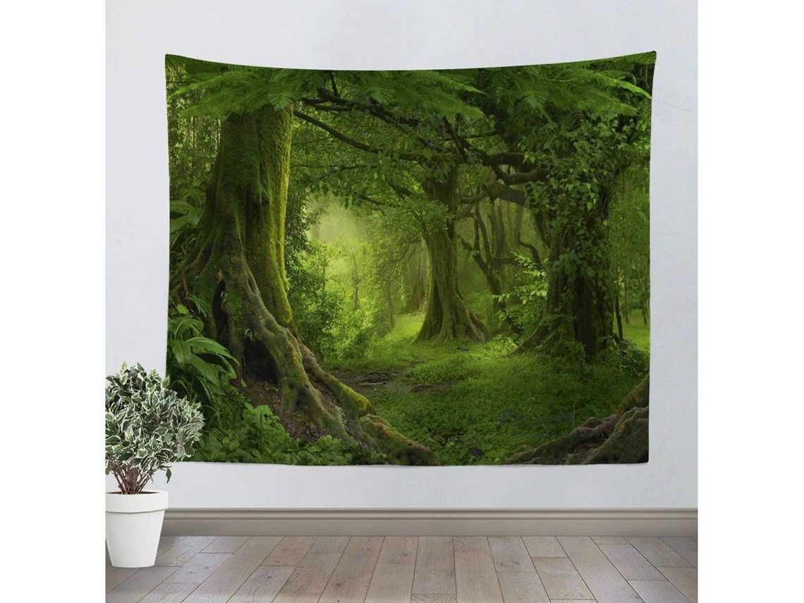 Tapestry Parede Psychedelic Árvore Floresta Decorativa Sala de Estar Casa Tecido