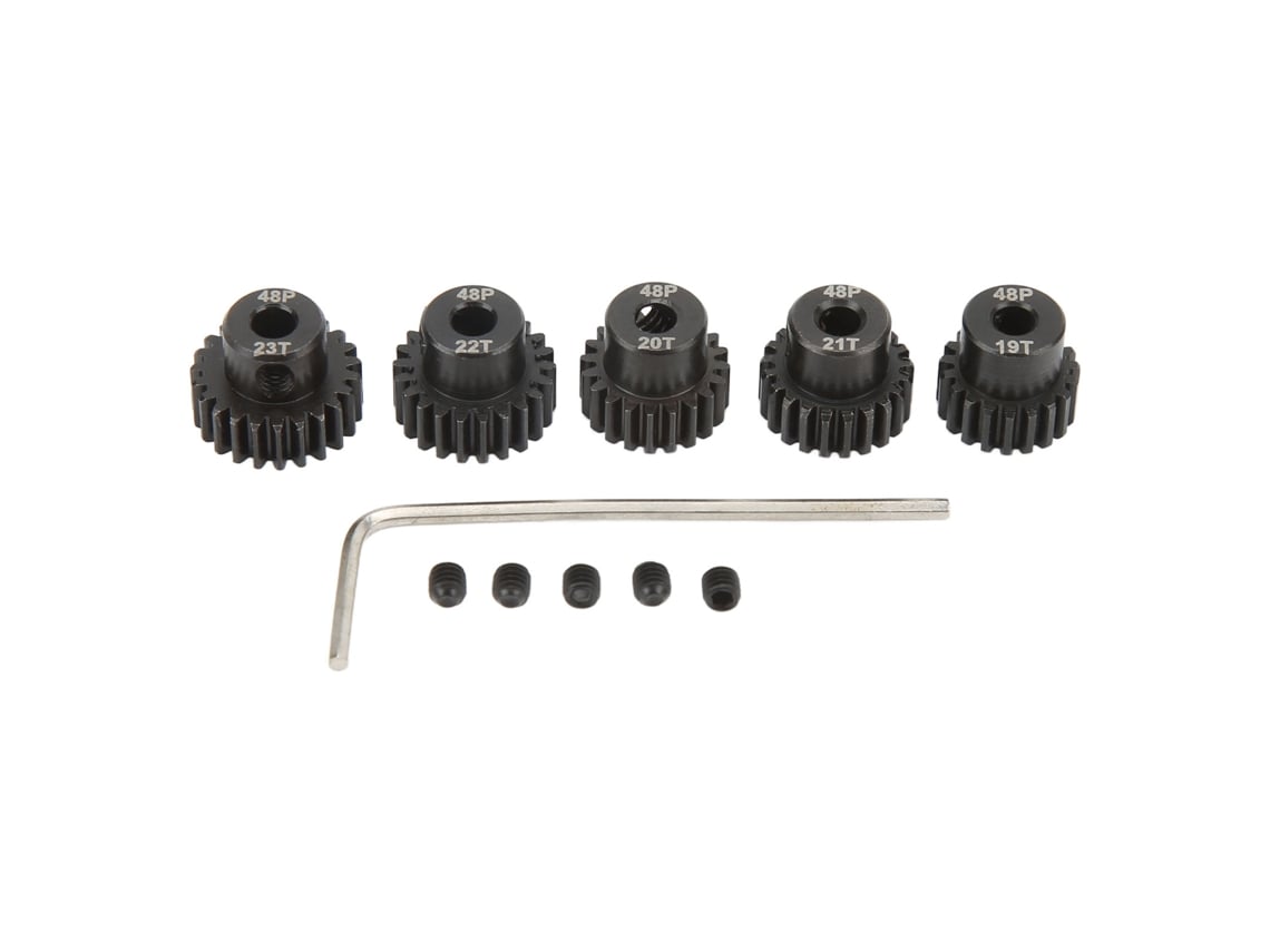 Conjunto De Engrenagens Pinion De Motor 19t-23t Para Carro Rc 1/10 Com Eixo 3.175mm 48dp