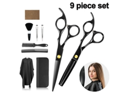 Tijeras de Peluquería, Juegos de Tijeras, Tijeras de Adelgazar Inox, Tijeras de Peluquería, Tijeras de Adelgazar y Texturizar.-oro negro JEDBESETZT