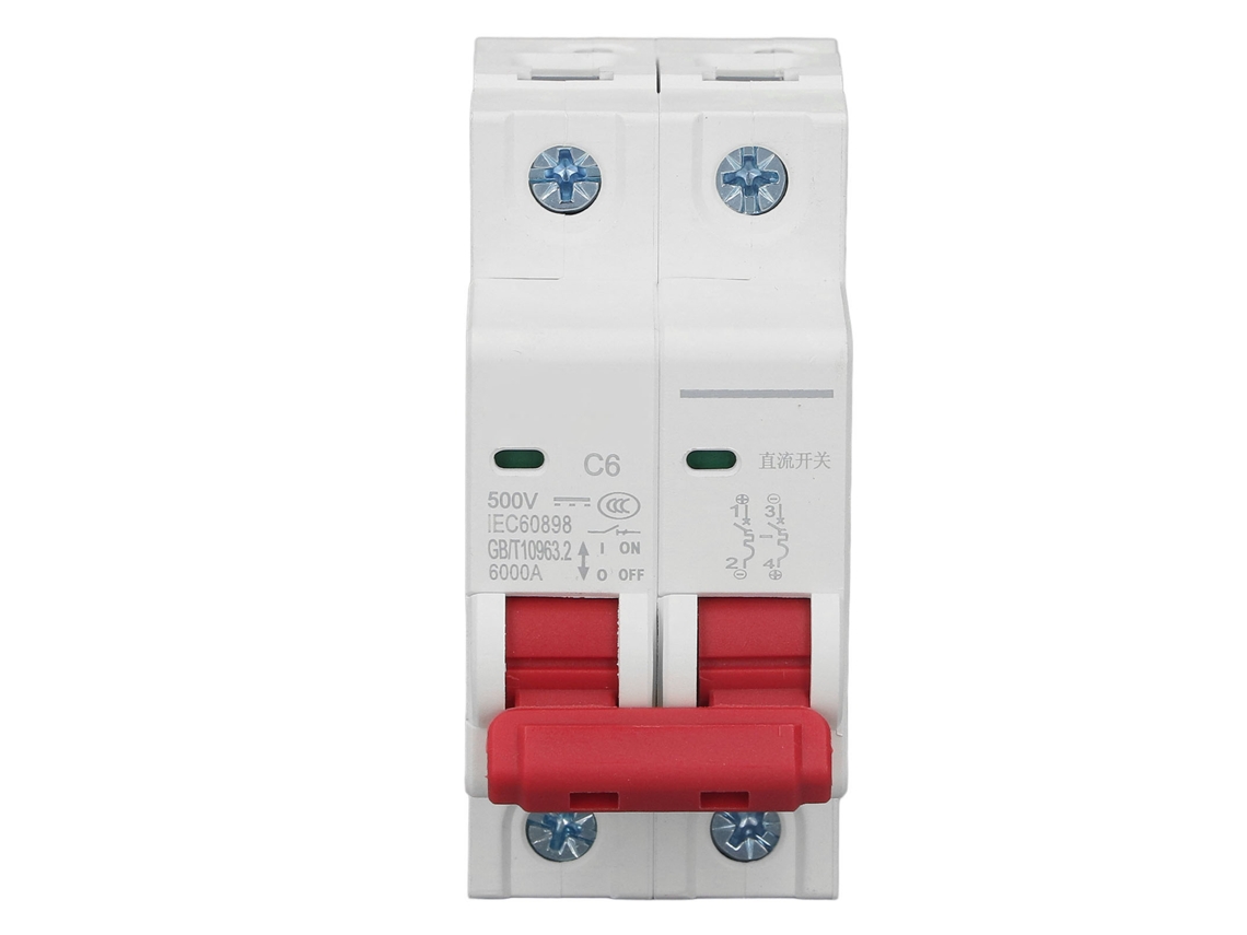 Disyuntor Dc Mini 2p 6a 6000a Con Capacidad De Ruptura Para Sistema Fotovoltaico Solar Dc500v