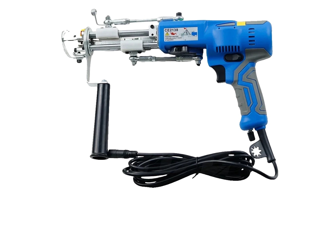Pistola de tufting, corte y formación de bucles de pelo, velocidad de aguja ajustable, enchufe europeo de 120 W