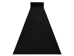 Alfombra de Pasillo Karmel Llanura, Un Color Negro 100 cm